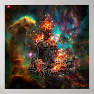 Póster Meditación espacial