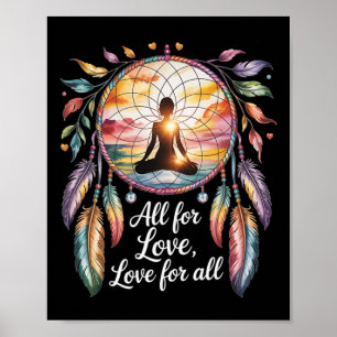 Póster Meditación Espiritual del Chakra de Yoga