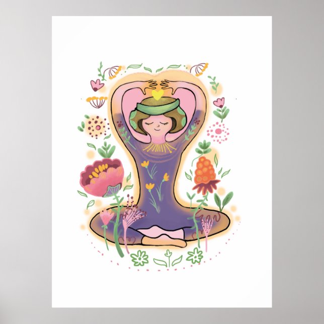 Póster meditación madre Día (Frente)