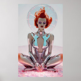 Póster Meditación Mooncore - Ken Gage Surreal Art