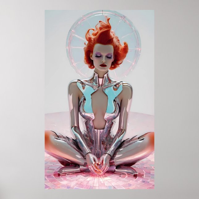 Póster Meditación Mooncore - Ken Gage Surreal Art (Frente)