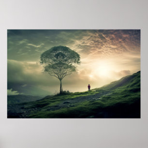 Póster Meditación paisajística Serene Tranquilo
