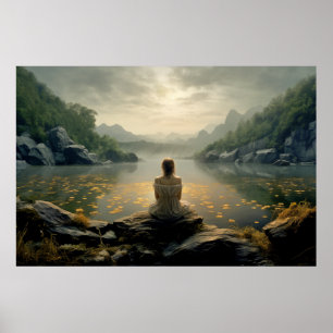 Póster Meditación paisajística Serene Tranquilo