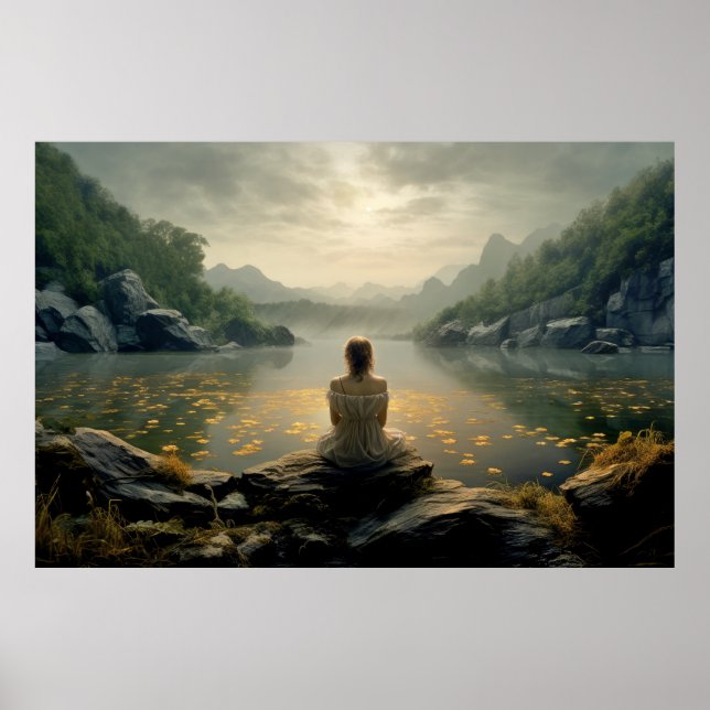 Póster Meditación paisajística Serene Tranquilo (Frente)