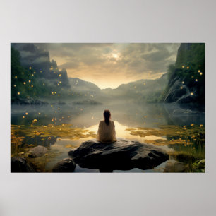 Póster Meditación paisajística Serene Tranquilo