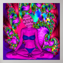 Póster Meditación púrpura