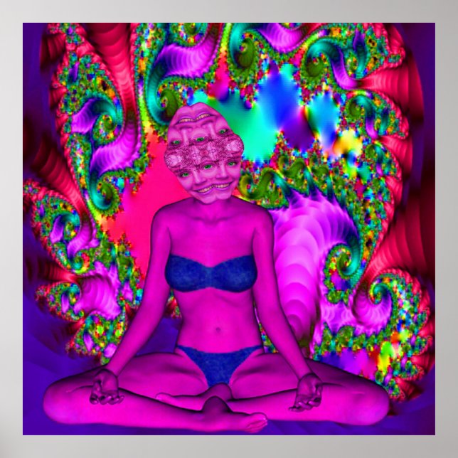 Póster Meditación púrpura (Frente)