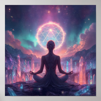 Póster Meditación Sagrada Radiante