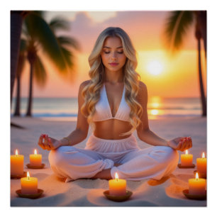 PÓSTER MEDITACIÓN - YOGA - BIENESTAR - CARPE DIEM