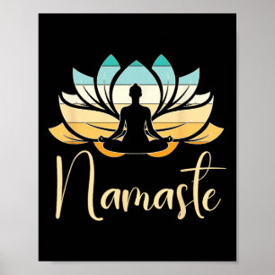 Póster Meditación Yoga Flor de Loto Namaste _1