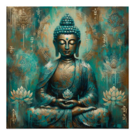 PÓSTER MEDITANTE DE BUDA AP #10