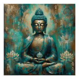 PÓSTER MEDITANTE DE BUDA AP #10