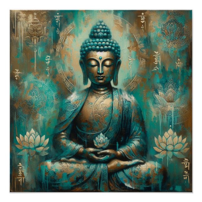 PÓSTER MEDITANTE DE BUDA AP #10 (Anverso)