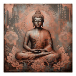 PÓSTER MEDITANTE DE BUDA AP #12