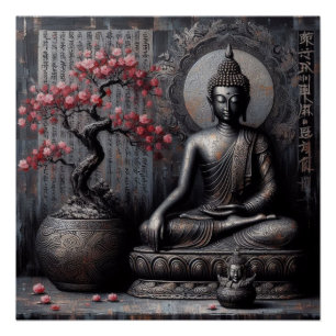 PÓSTER MEDITANTE DE BUDA AP #13