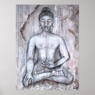 Póster Meditating Buddha Art Print