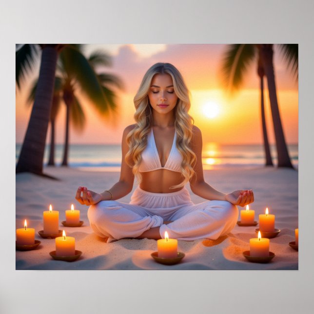 PÓSTER MEDITATION - YOGA - WELLNESS - CARPE DIEM (Frente)