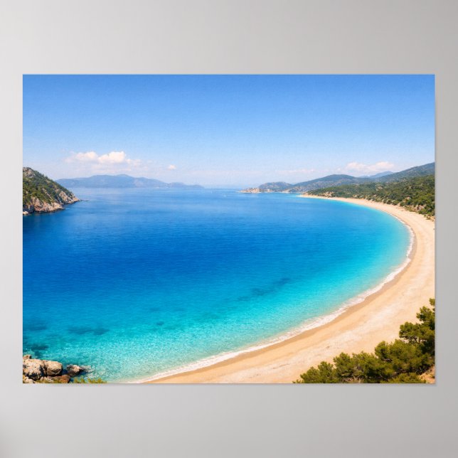 Póster Mediterranean Coast Ocean Bay Poster (Frente)