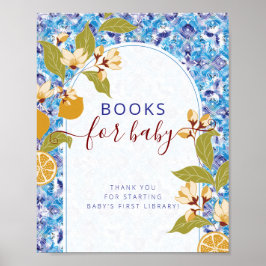 Póster Mediterranean Lemon Amalfi Coast Baby Shower