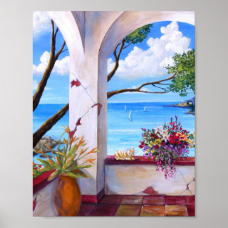 Póster Mediterranean Ocean view