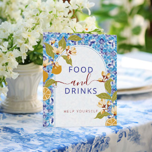 Póster Mediterráneo Lemon Amalfi Coast Baby Shower