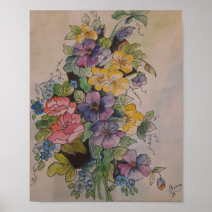 Póster Medley de Flores