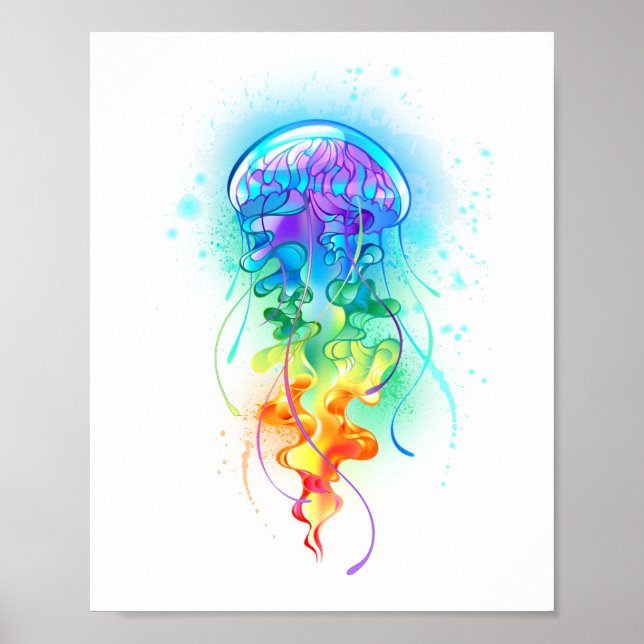 Póster Medusa arcoíris (Frente)