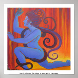 Póster Medusa azul
