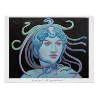Póster Medusa azul - Retrato imaginario