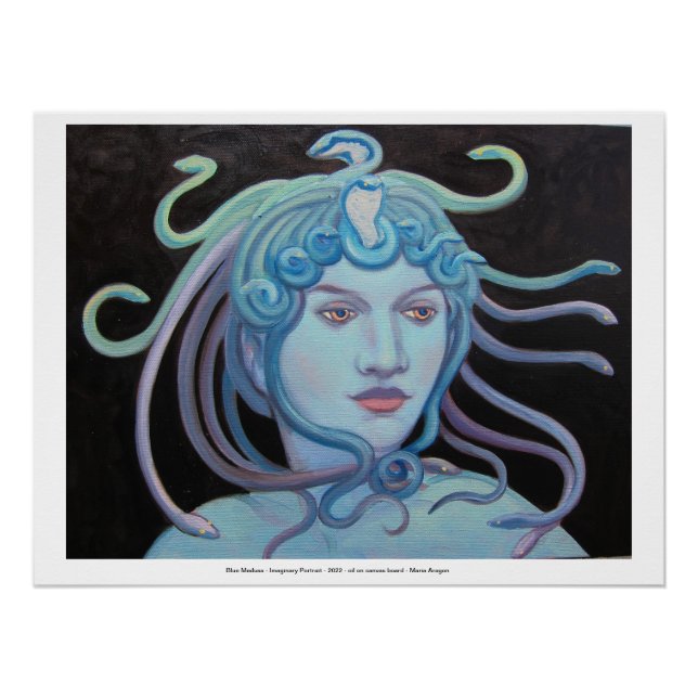 Póster Medusa azul - Retrato imaginario (Anverso)