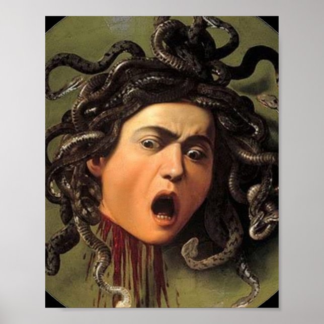 Póster Medusa Head De Caravaggio (Frente)