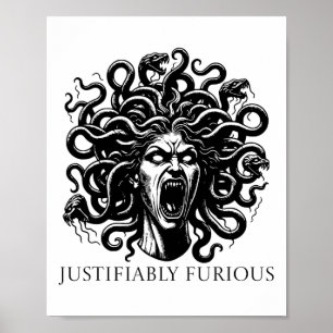 Póster Medusa justificadamente furiosa Mitología griega F