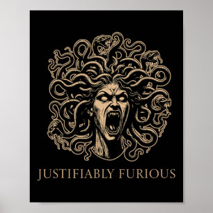 Póster Medusa justificadamente furiosa Mitología griega F