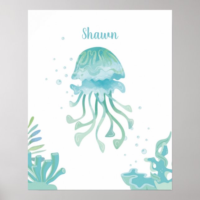 Póster Medusa Oleada Cómodo Personalizable (Frente)