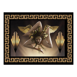 Póster Medusa siciliana (Trinacria) Símbolo de la Isla