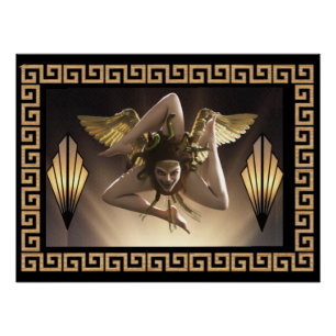 Póster Medusa siciliana (Trinacria) Símbolo de la Isla