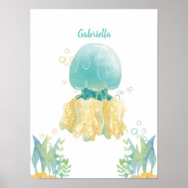 Póster Medusas Capricho Subacuático Personalizable