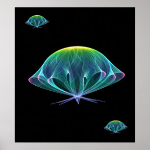 Póster Medusas del fractal