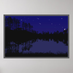 Póster meer en avondlight