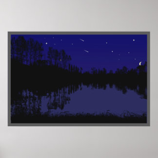Póster meer en avondlight