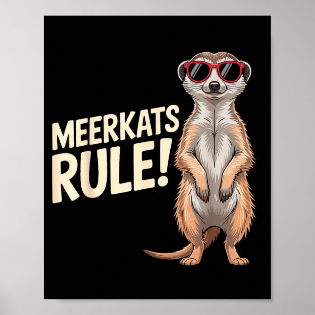Póster Meerkat Design For Men Women Kids Zoo Keeper Safar (Frente)