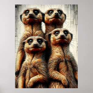 Póster Meerkats