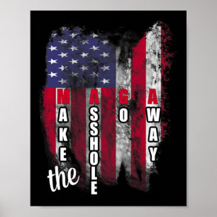 Póster Mega anti Trump gracioso hace que el agujero se va