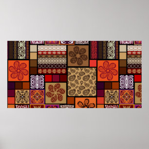 Póster Mega conjunto creativo de patrones sin costura ins