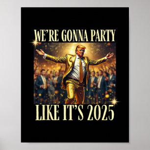 Póster Mega inauguración de Fiesta de Trump Dance Año Nue