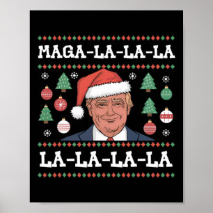 Póster Mega La La Donald Trump engaña a 47 Navidades feos