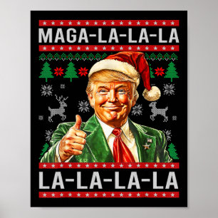 Póster Mega La La Donald Trump engaña a 47 Navidades feos