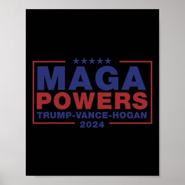 Póster Mega Poderes Trump Vance Hogan 3  (Frente)