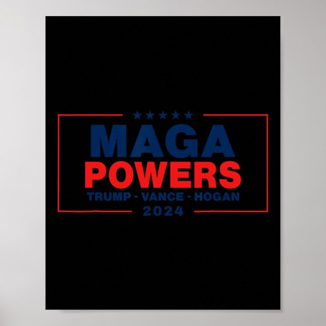 Póster Mega Potencias Trump Vance Hogan (Frente)