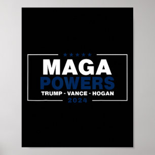 Póster Mega Potencias Trump Vance Hogan 2